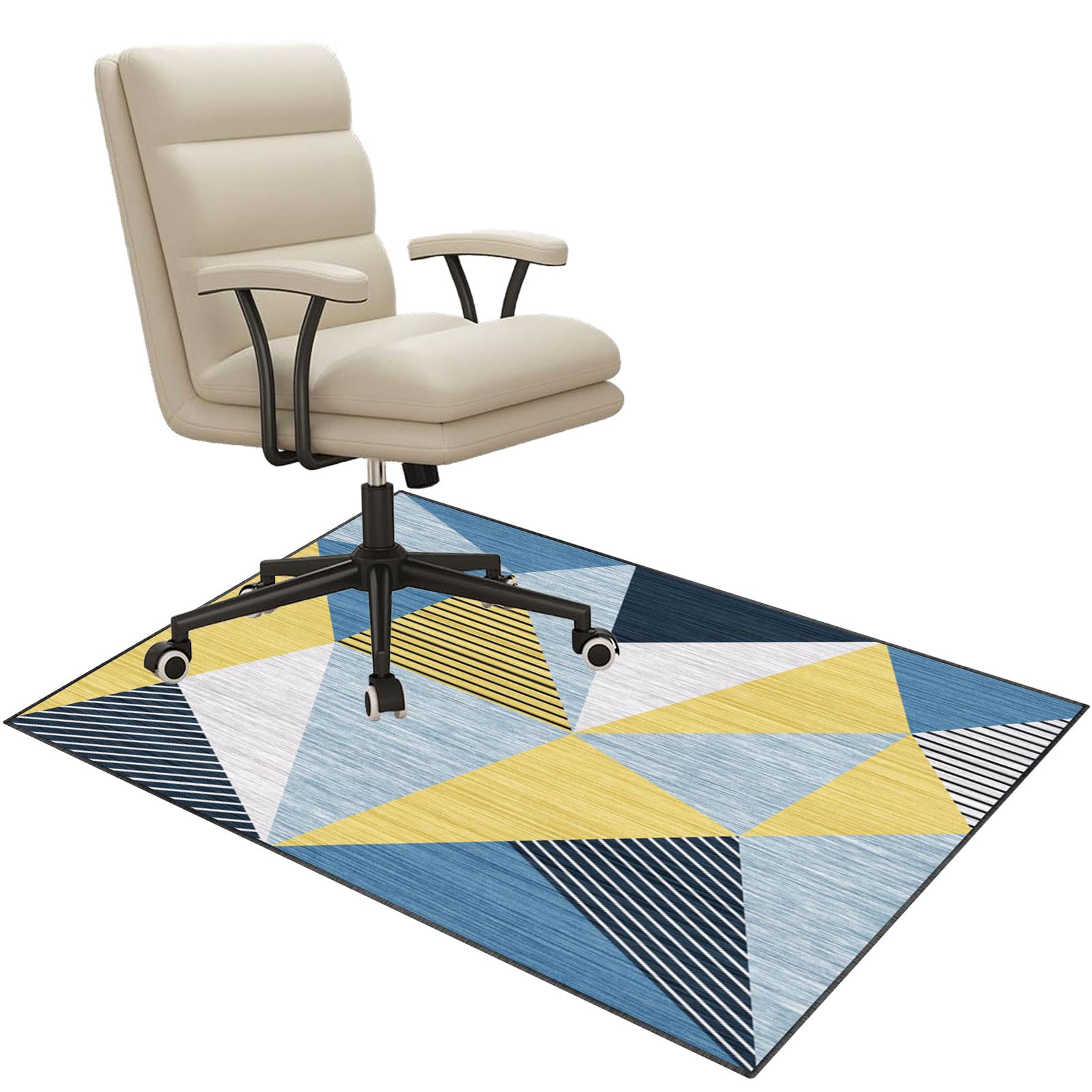 EYZO 90 × 120 cm Chair Mat For Carpeted Floor, Office Chair Mat, Gaming Chair Mat, Multi-Purpose Carpet Protector Rug, Desk Chair For Carpeted Hardwood Floor, Protects Floors, Computer Floor Mat