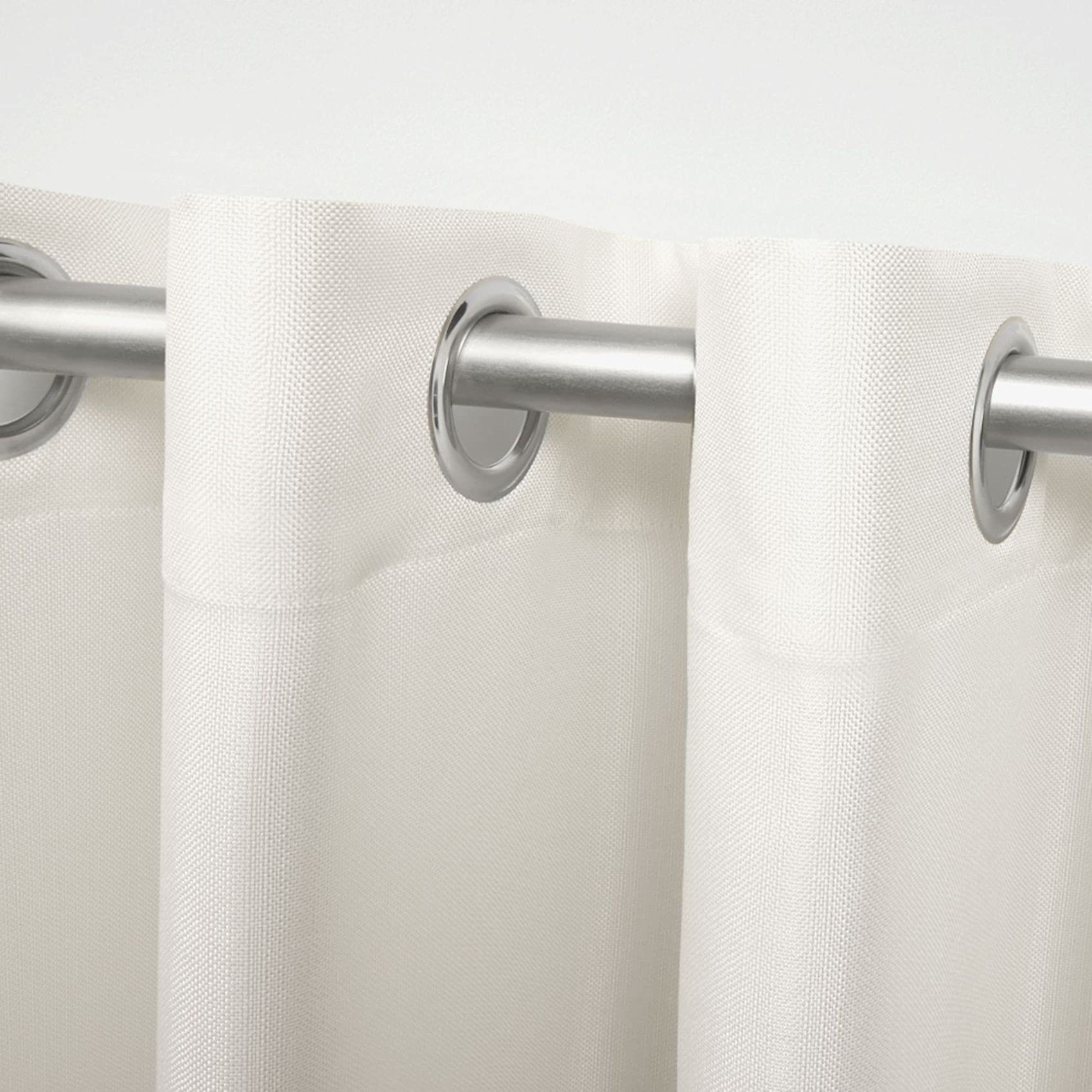 Exclusive Home Curtains Biscayne Indoor/Outdoor Two Tone Textured Grommet Top Curtain Panel Pair, 54x84, Ivory - Image 3