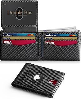 Wallet for Men Slim RFID Blocking Bifold Carbon Fiber,Minimalist Small Compact Front Pocket Credit
