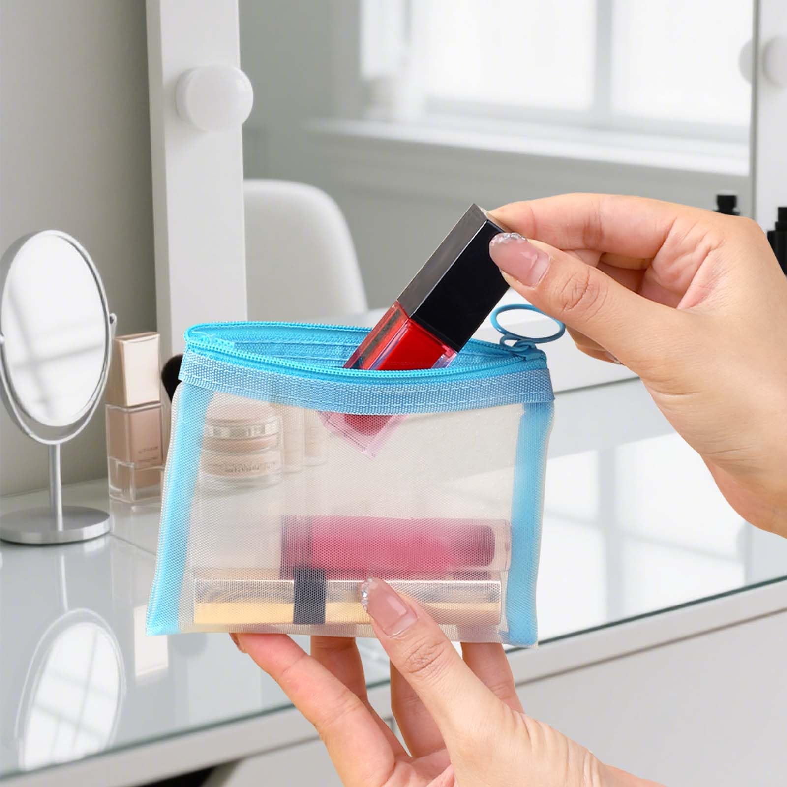 5 Pcs Mini Zipper Mesh Bags - Image 4