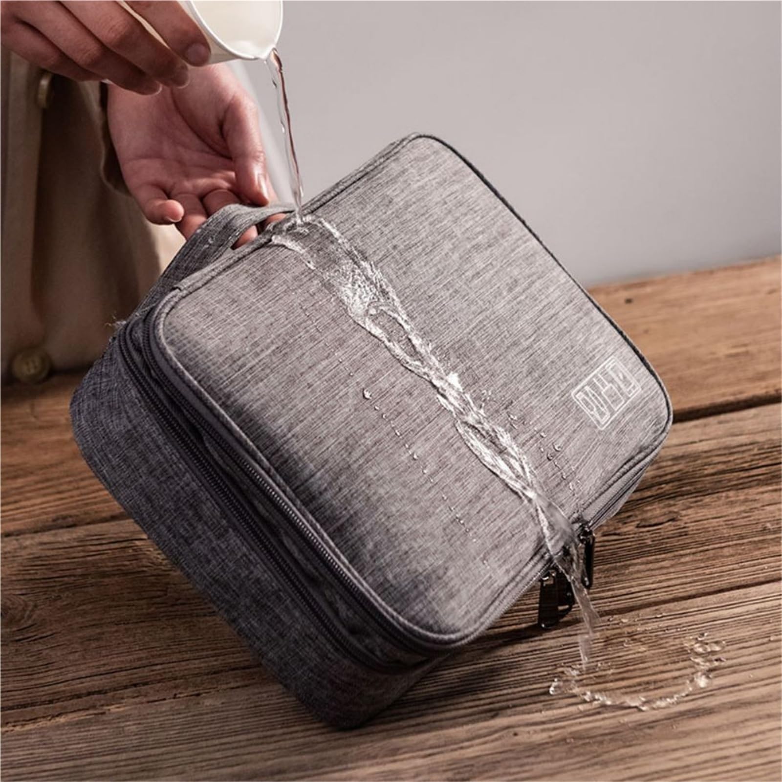 Organizer Cavi Borsa Digitale a Tre Strati Cavo Dati Alimentazione Mobile Custodia for Auricolari Custodia Portatile da Viaggio Essenziale Organizer Aziendale(Purple)