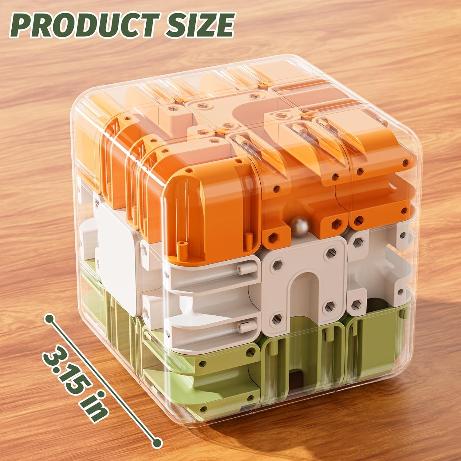 3D Cube Puzzle for Kids 3-5 8-12, Education Sensory Toys | with Color-Match Ball, Birthday Gift for Adults Kids 8 9+ Year Old Boy