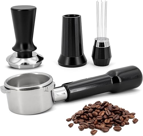 FILTRR Juego de portafiltros espresso de 2.126 in Compatible con Breville Bambino, Express, Touch de acero inoxidable y aleación de aluminio WDT