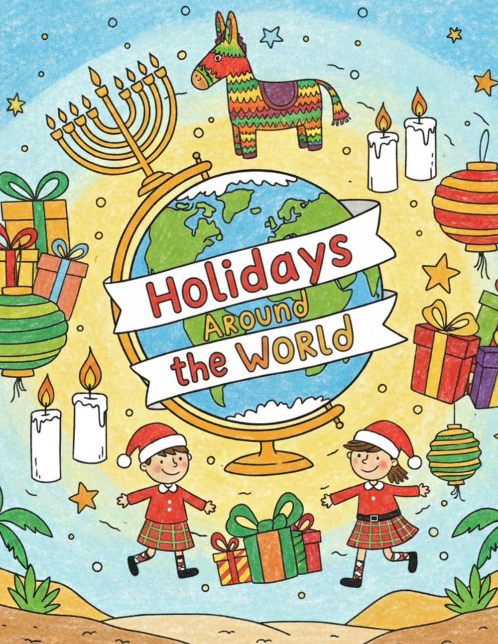 Holidays Around the World - A Coloring Book for Kids