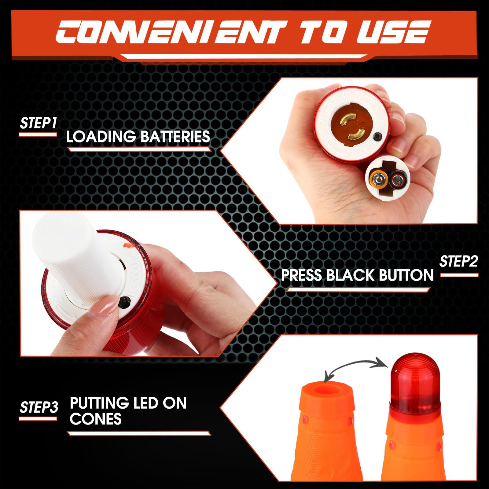 Snapklik.com : Paterr 12 Pack Collapsible Traffic Cones