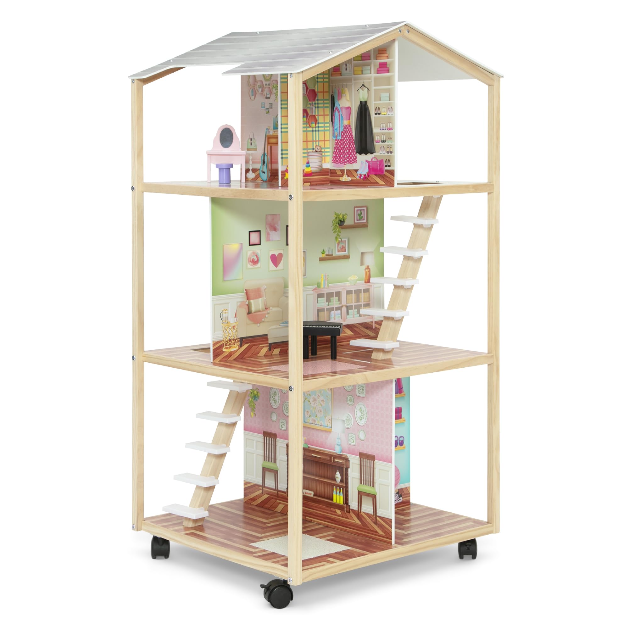 Delta Children Moveable Mansion Dollhouse - 360 Spins! -17 Delta Children Moveable Mansion Dollhouse - 360 Spins! -17