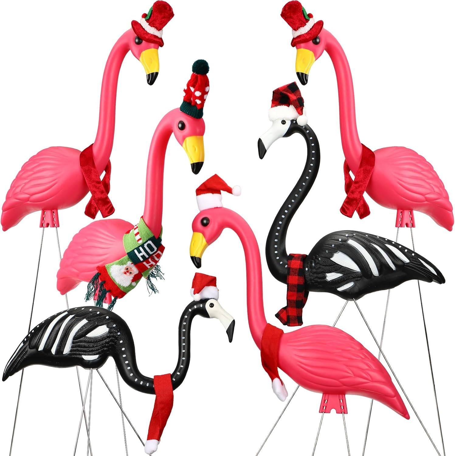 Amazon.com: Soaoo 6 Pack Flamingo Christmas Decorations Christmas