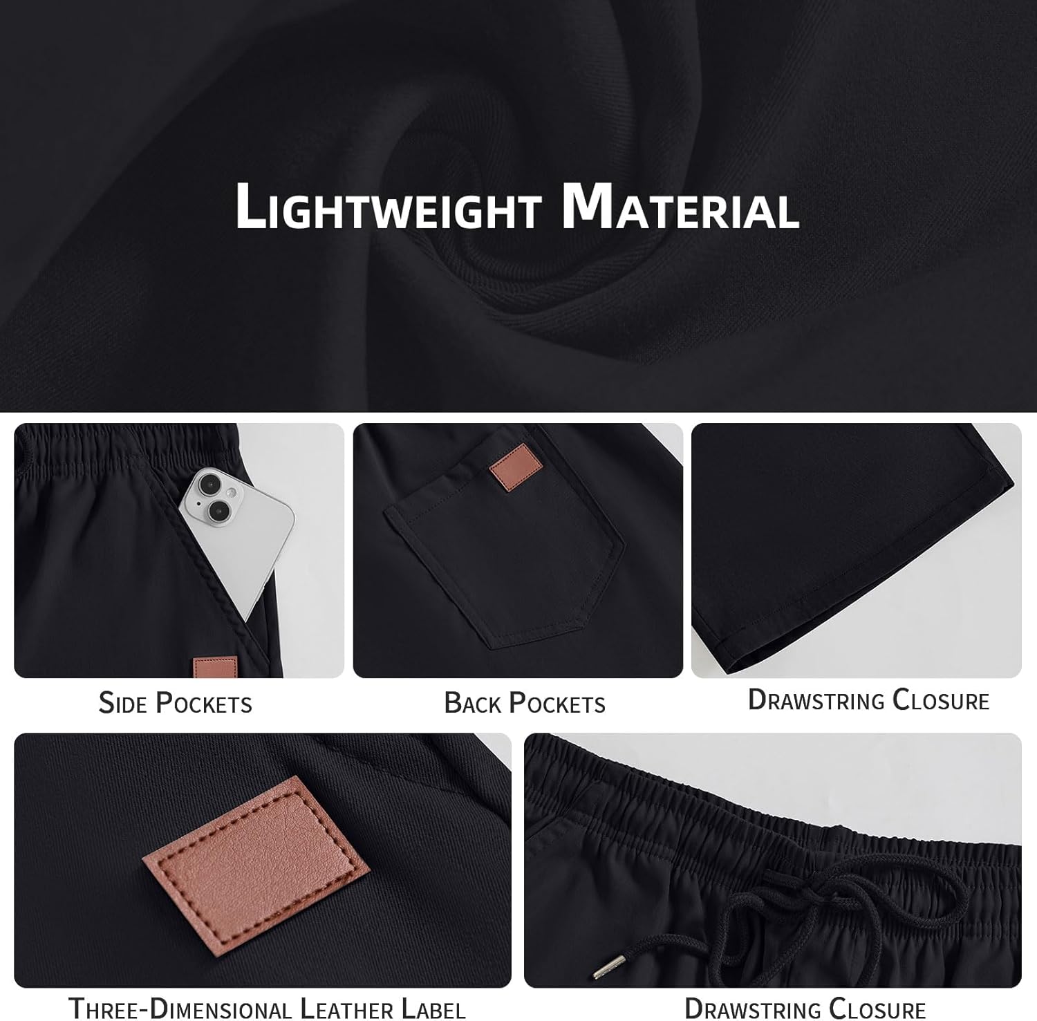 Men's Casual Jogger Shorts Elastic Waist Cargo Shorts Relaxed Fit SweatShorts Running Workout Sport Twill Shorts - Image 5