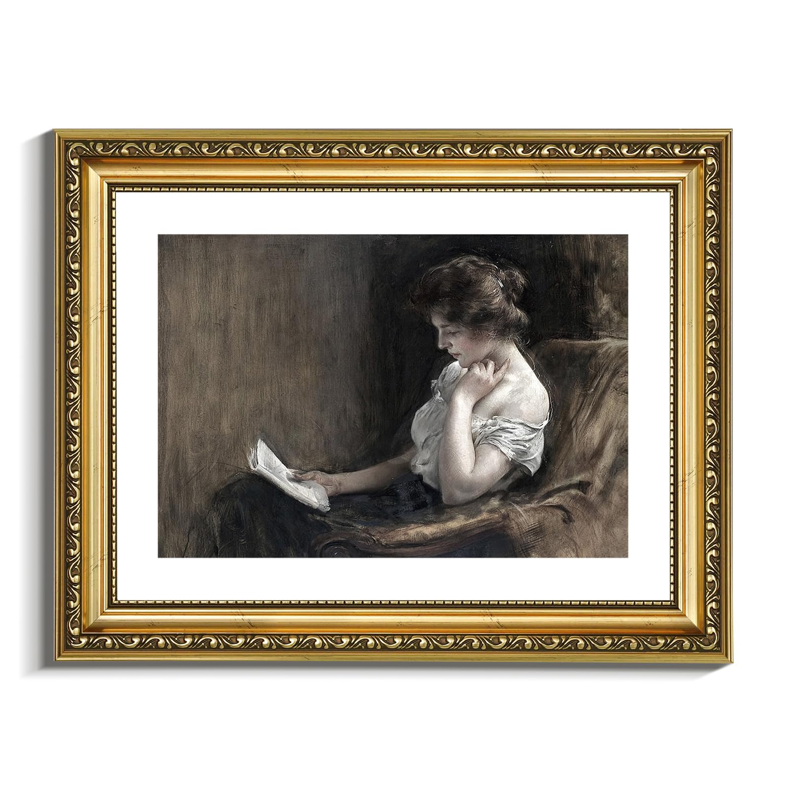 VIYYIEA Gold Framed Wall Art Canvas Print Home Decor Vintage Swan Decoration Grace Swan Art Painting Pictures Rustic Bathroom Wall Decor Animal Farmhouse Artwork for Living Room Bedroom Office 11x14in — view 18