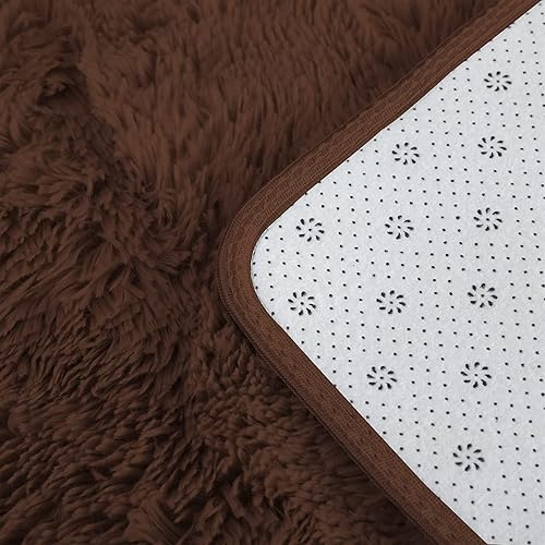 Miniatura 5 de Vafodo Alfombra mullida para dormitorio, de 5 x 7 pies, alfombra suave para habitación de niños, alfombra de felpa para bebé, alfombra de café