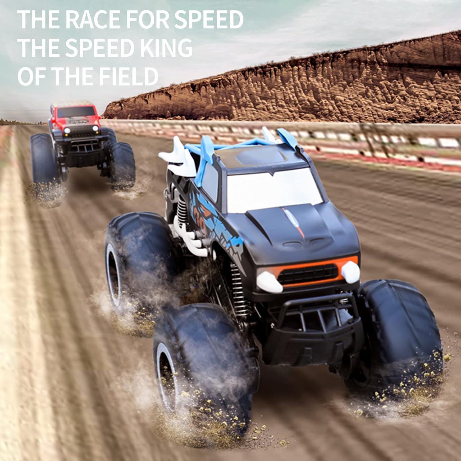 GoolRC Amphibious Remote Control Car, 1:16 Scale 4WD RC Cars, 360?Rotating Waterproof RC Stunt Car, 2.4GHz All Terrains RC Monster Truck, Remote Control Boat (Red)