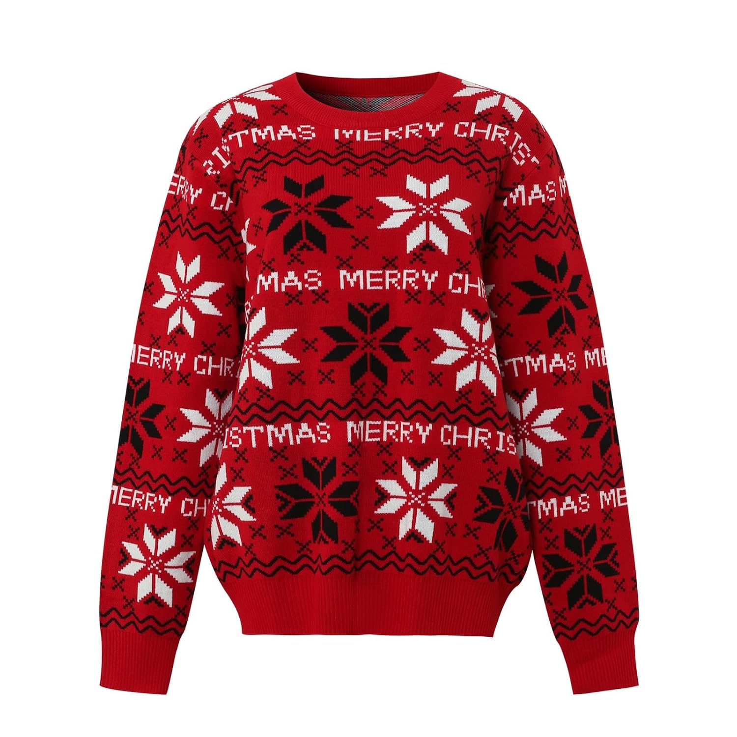 Ugly Christmas Sweater Unisex Soft Cozy Holiday Pullover Warm Winter Knit Festive Christmas Outfit