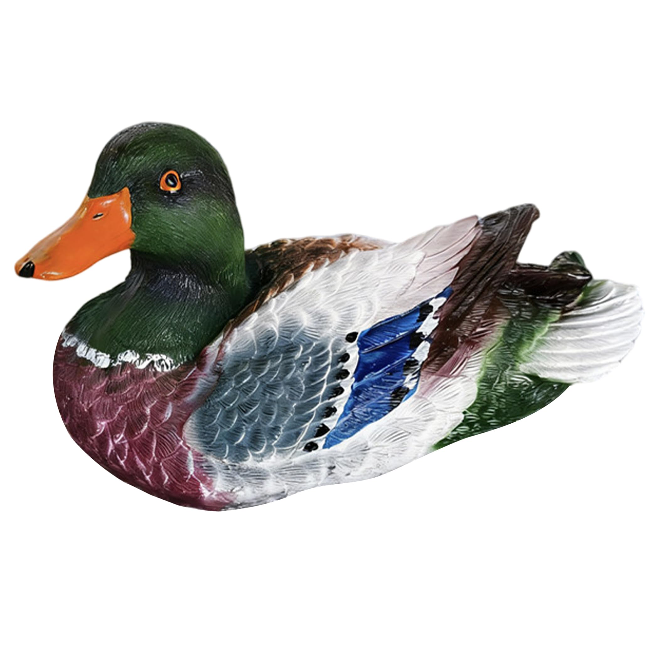 Striegro Duck Decoys, Realistic Mallard Duck Decoy, Floating Pond Decor For Pool & Garden, Green 8.7x4.9x4.7 inch..