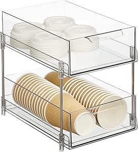 Amazon.com: Nate Home by Nate Berkus 2-Tier Sliding Plastic Pull-Out