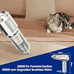 Handheld Vacuum Cleaner Cordless Powerful 22000Pa Strong Cyclonic Suction Blowing Hand Held Vacuum Cordless Mini Car Vacuum Portable Rechargeable Lightweight for Pet Hair Vehicle Home Office