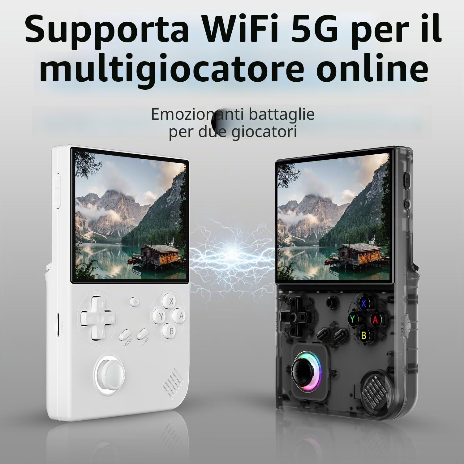 Aivuidbs RG40XX V Console di gioco portatile RG 40XXV 4.0 '' Schermo IPS con 64G TF Card Giochi preinstallati Supporta 5G WiFi 4.2 Bluetooth combattimento online, streaming e emulatore retrò HDMI