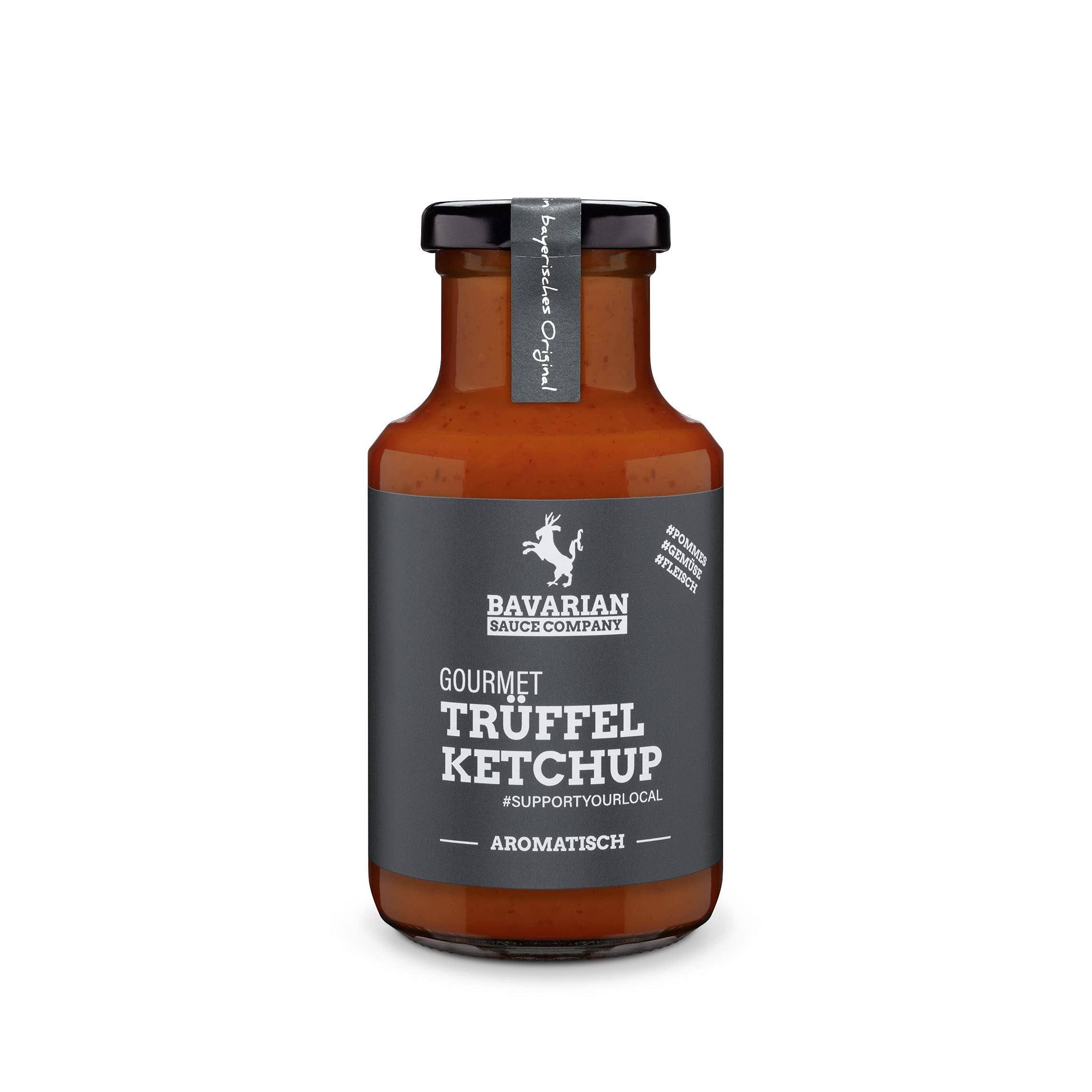 Bavarian Sauce Company Gourmet-Trüffel-Ketchup 6x250 ml | Fruchtiger Trüffel-Tomaten-Ketchup | Deutsche Herstellung | Lecker zu Pommes, Burger & Gegrilltem | Ideal für Feinschmecker