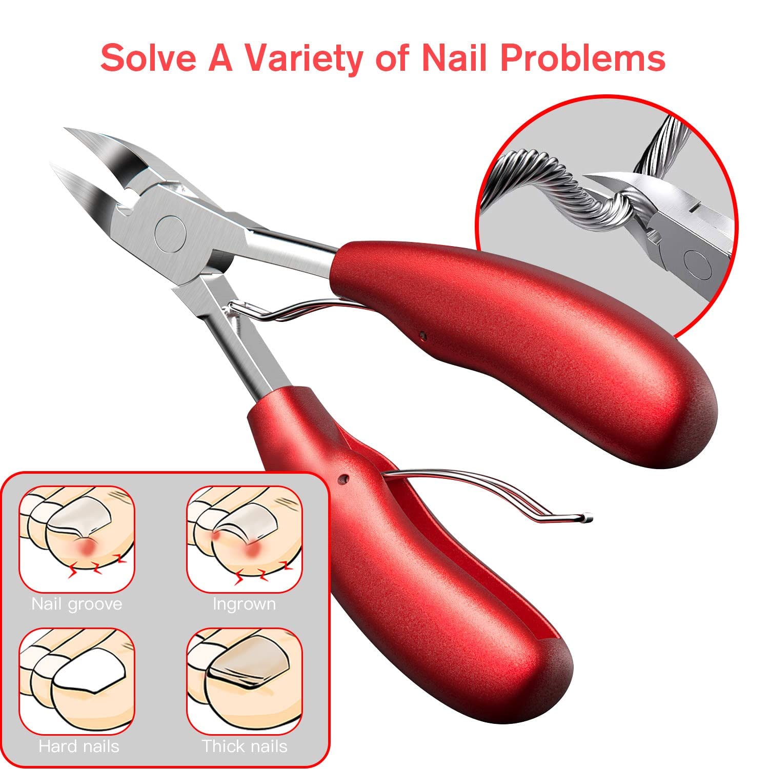 Tronchesino unghie piedi In Acciaio Inox di Precisione, Tronchese unghie piedi per Unghie Spesse, Tronchesino Tagliaunghie Professinale, Manicure Strumenti per Incarniti Unghie dei Pied