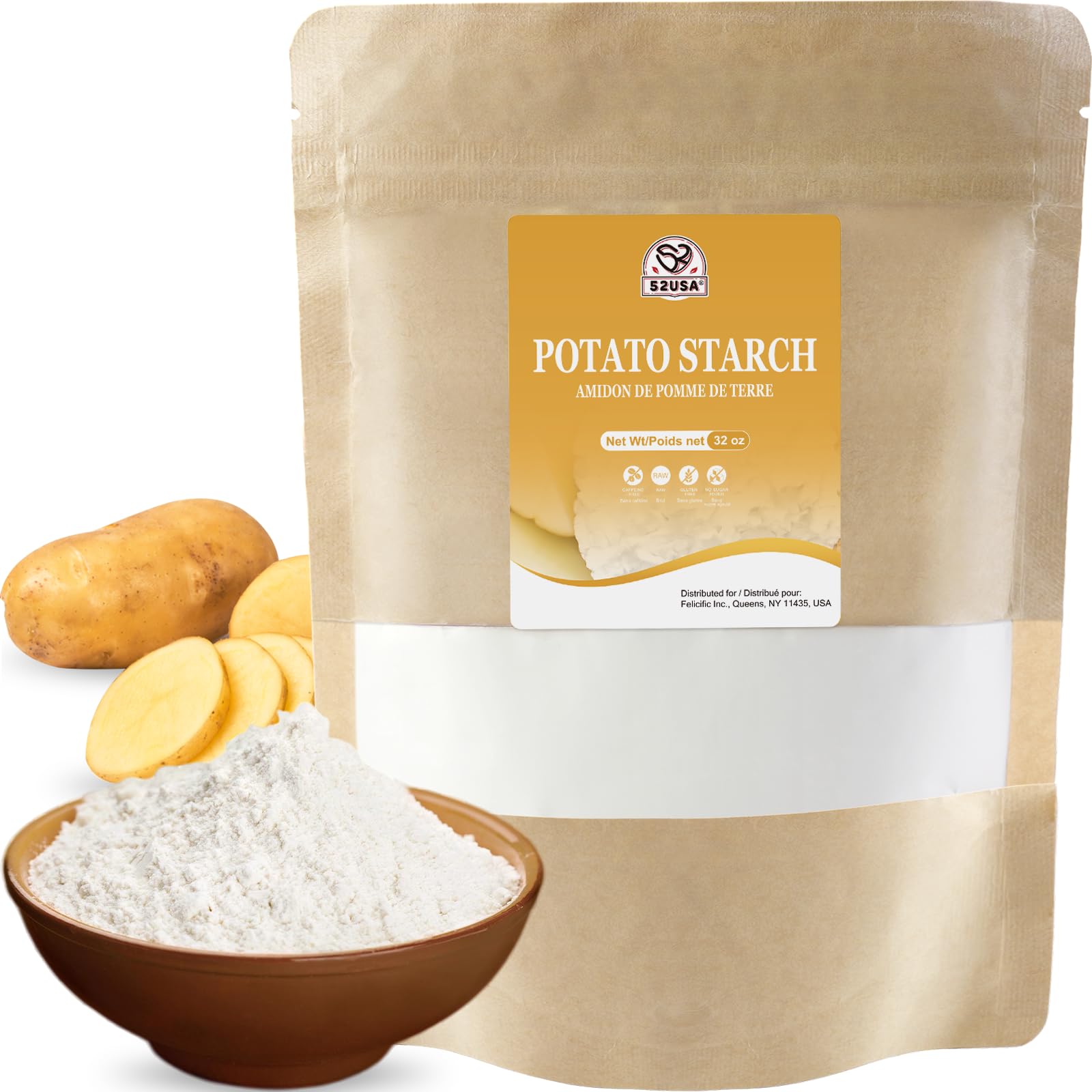 Amazon.com: 52USA Potato Starch, 32oz (2 lb) in Bag Potato Starch