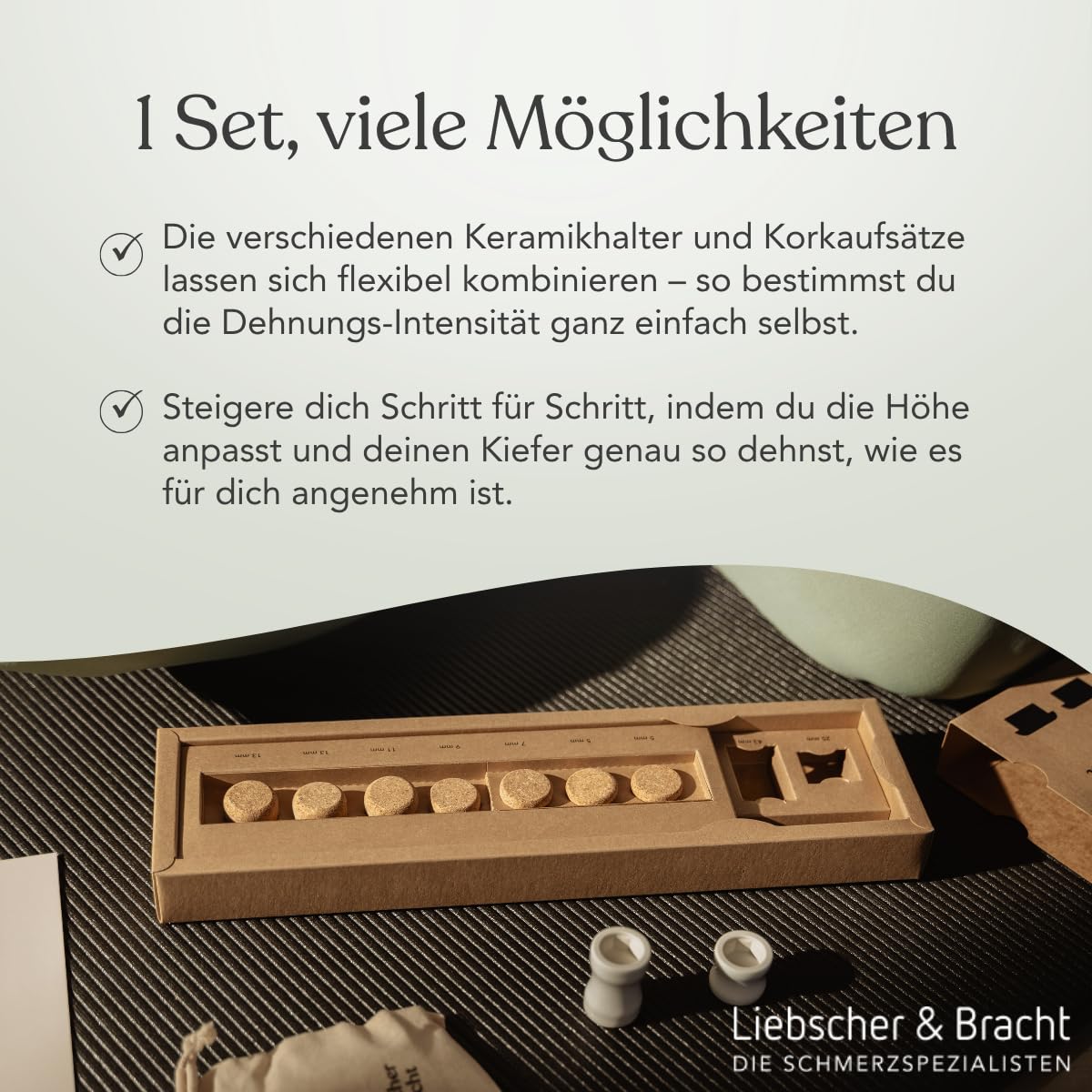 Liebscher & Bracht Original Kieferretter: Kiefer Dehner Trainer für Zähneknirschen, Kopf- & Kieferschmerzen, Kaumuskel und Jaw Line Anpassung, Made in Germany, Übungen in der App