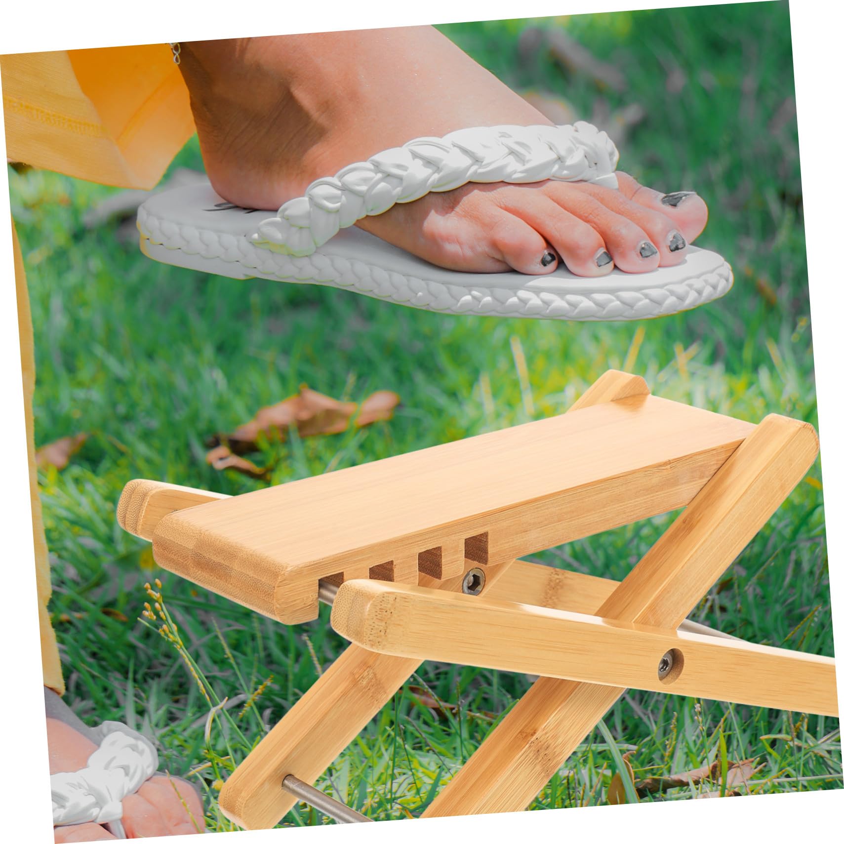Fußstütze aus natürlichem Holz Klappbar Höhenverstellbar Gitarren Fußbank Pedal für Gitarrenspieler Ergonomisch Faltbar Praktisch