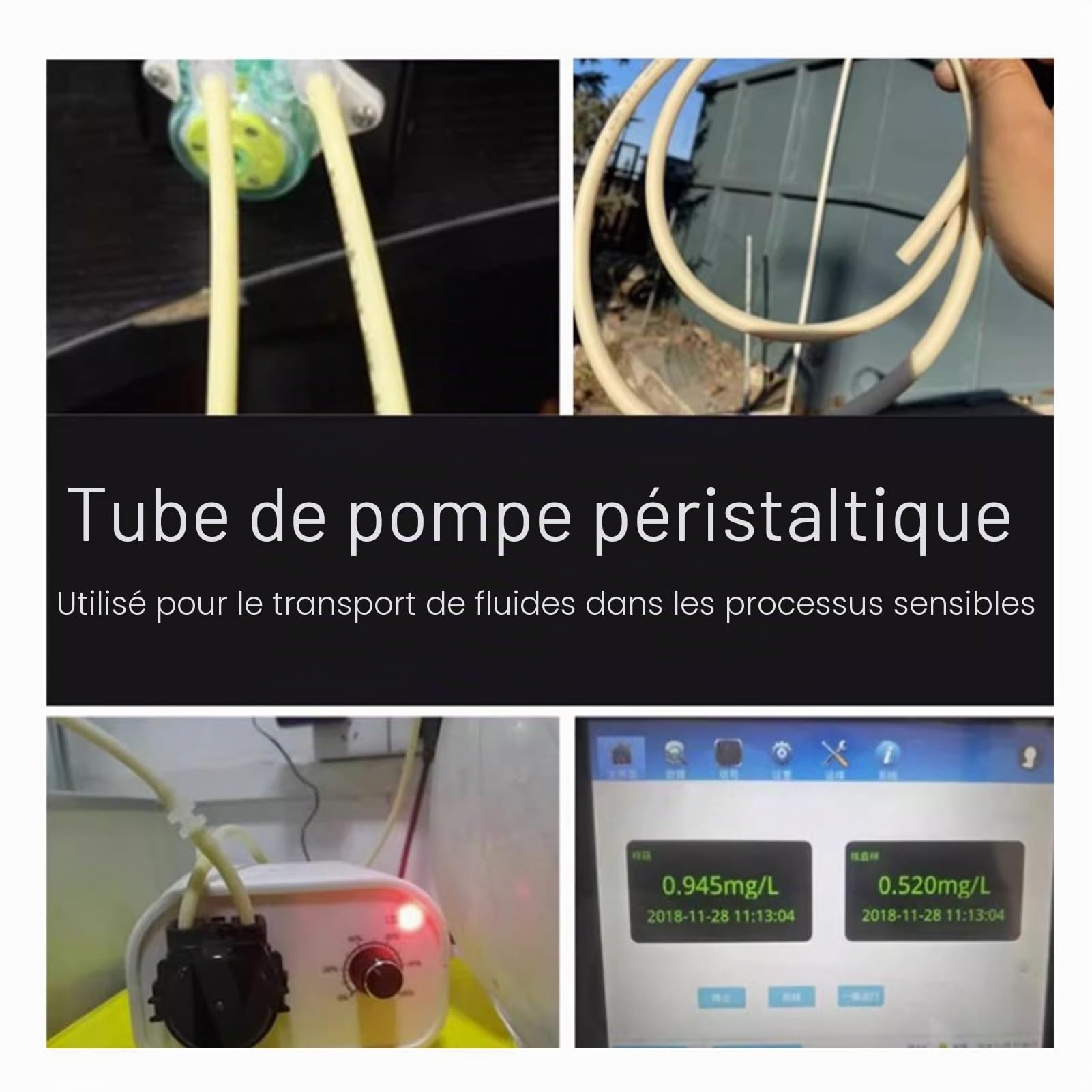 Eujgoov 2 x 4 Mm BPT Silicone Tuyau Pompe Péristaltique, 1 Mètre, Résistant aux Acides et Alcalis, -60 à 275 °F, pour Laboratoires, Aliments et Boissons, Cosmétiques, Produits Pharmaceutiques
