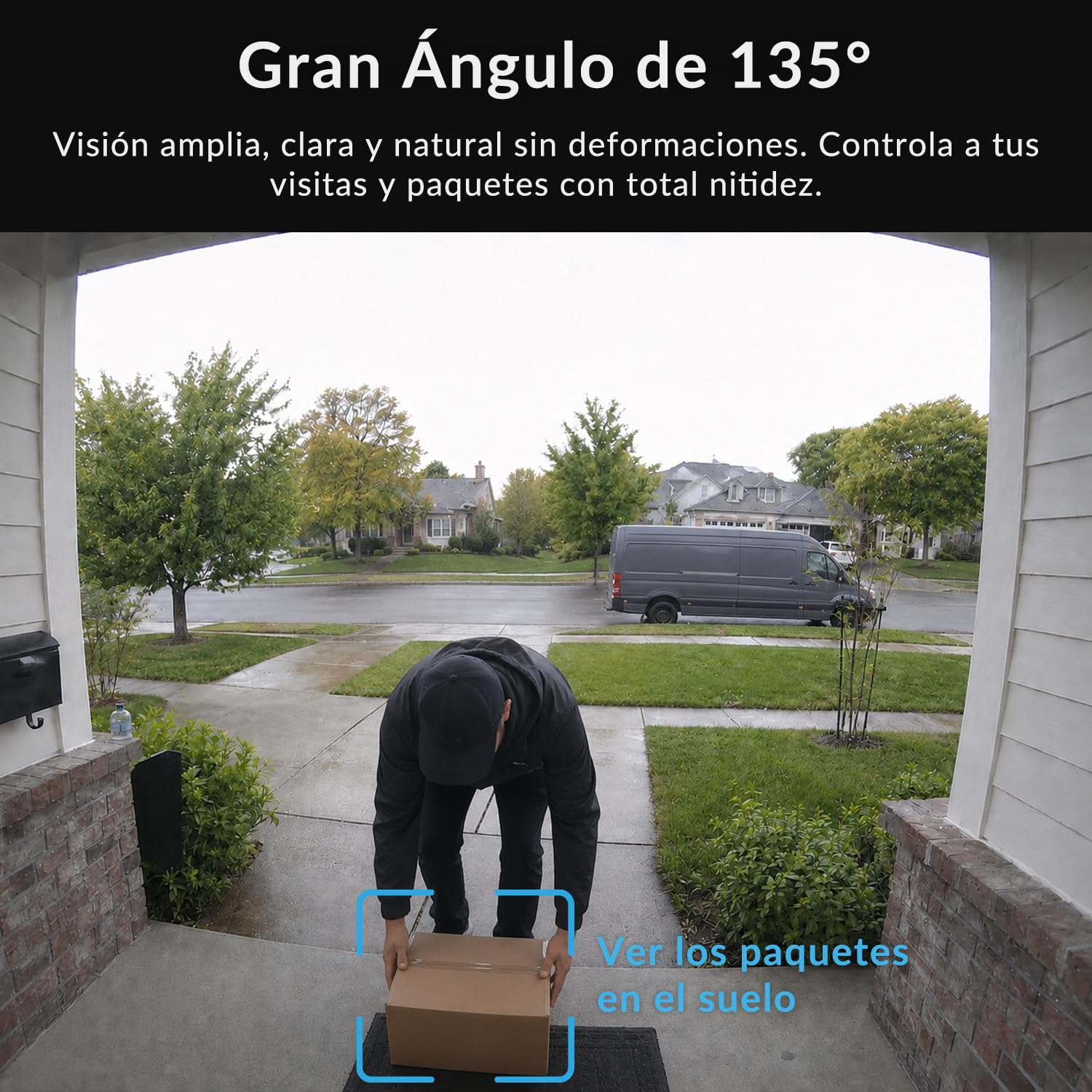 Videoportero Inalámbrico con Pantalla 4,3" Sin WiFi ni App, Timbre con Cámara Exterior IP65 Impermeable para Exterior, Monitor Interior, 135° Gran Angular, Audio Bidireccional y Visión Nocturna