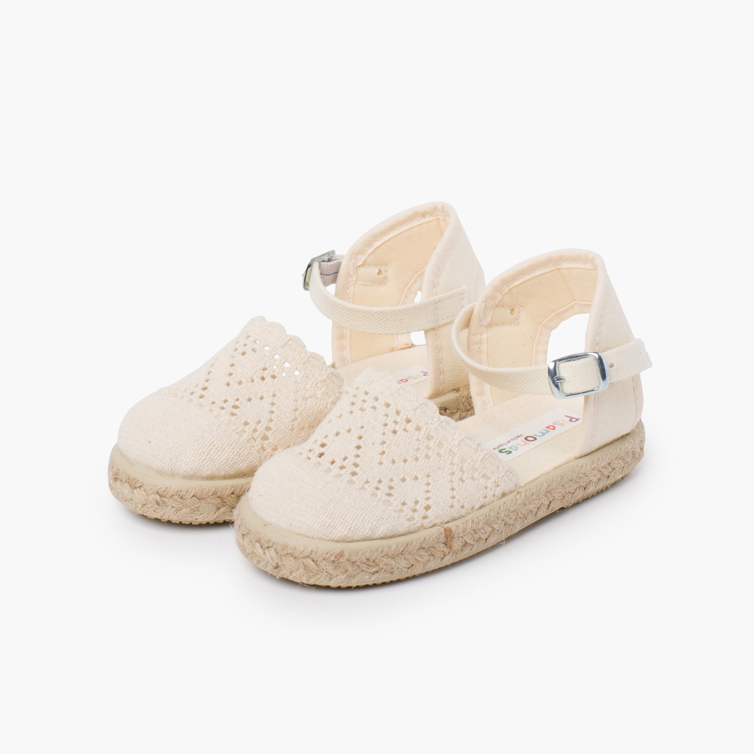 Pisamonas Espadrillas Ricamate per Bambine con Fibbia