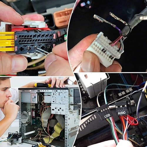 Miniatura 7 de Kikerike Kit de herramientas de extracción de terminales, 45 piezas, herramienta de desfilado, conector eléctrico, kit de herramientas de extracción