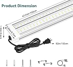 Zaltris 4FT LED Shop Lights, Plug-in 4’ LED Shop Light Fixtures Linkable, 5000K Commercial Bay Lighting for Workshop, Warehouse, Garage, AC100-277V, Hanging Surface Mount, ETL Listed, 2Pcak