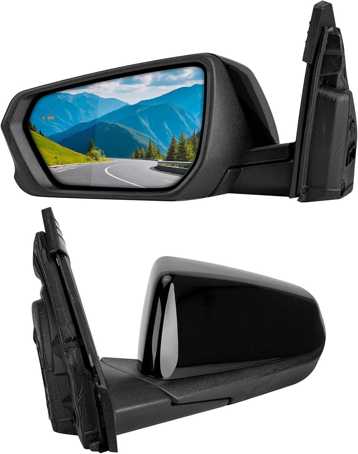 Left Driver Side Rear View Mirror Replacement for Chevrolet Chevy Equinox 2018-2024, for GMC Terrain 2018-2024 - Rearview Mirrors Assembly with 5Pins, Electric Adjustment, Heating, Textured