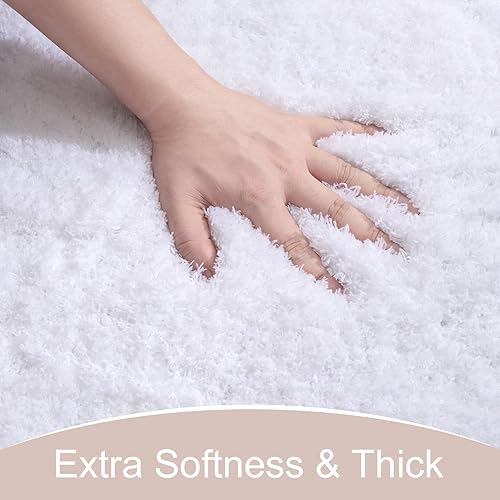 Miniatura 4 de AROGAN Tapete largo de baño de lujo, 20 x 30 pulgadas de grosor, suave y absorbente, tapete de baño de microfibra antideslizante, respaldo de goma,