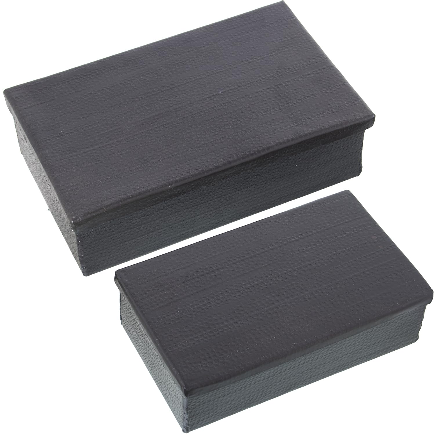 Boîte alu noir sculpté 23x14x7 et 28x18x8 coffret rangement métal
