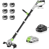 Weed Wacker Cordless 20V 12'' Electric Weed Eater with Auto Line Feed, 2.0Ah Battery and Fast Charger, 6 x Replacement Line, Battery Powered String Trimmer for Lawn Care, GrassTrimmer (AD-ST-001.1)