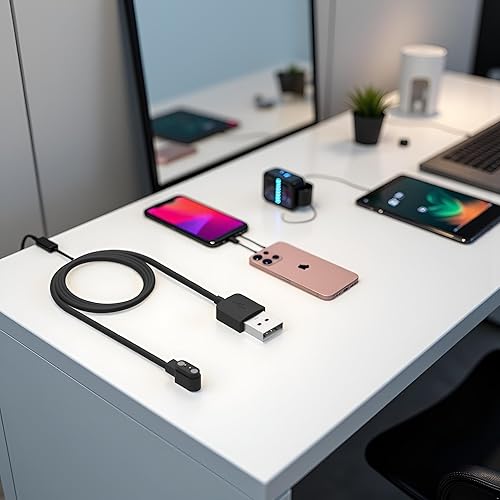 Miniatura 4 de Compatible con cargador de reloj inteligente Da Fit, cable de carga USB de repuesto para reloj inteligente, reloj inteligente, cables de repuesto y