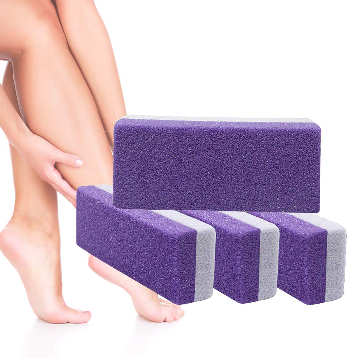 Foot Exfoliator Pedicure Tool - 4 Pieces, Purple