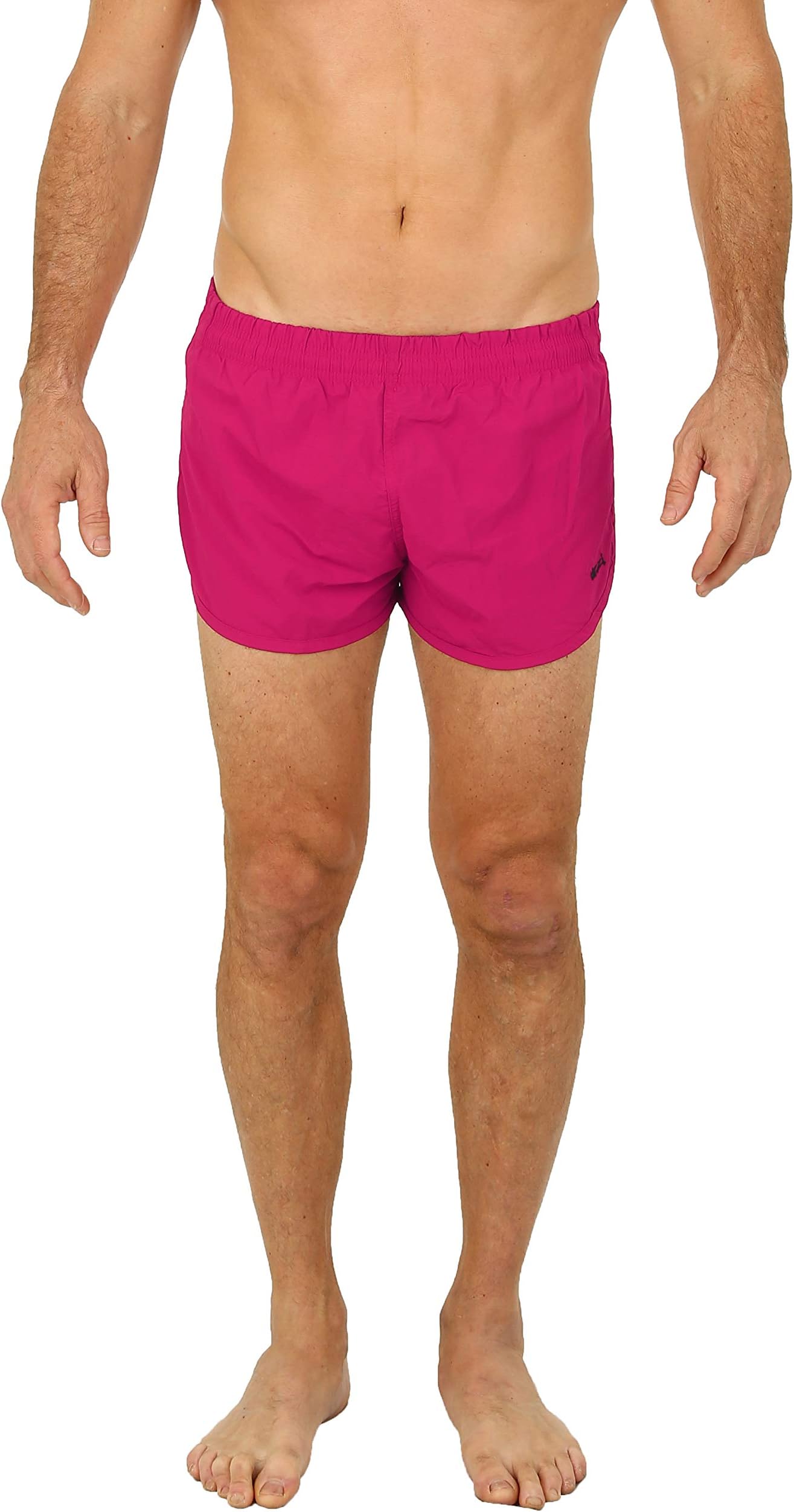 UZZI Men's American Flag and Nylon Swimwear Running Shorts