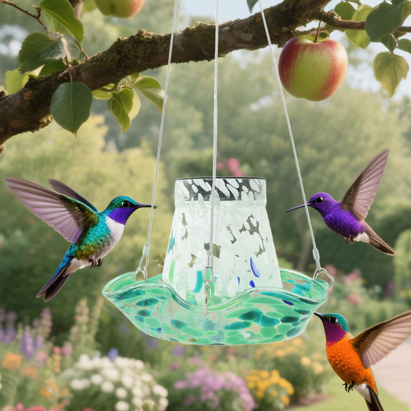 Bebederos para Colibríes Exteriores Comederos para Aves Silvestres con | Bebedero Impermeable, Decoración De Jardín Regalo Para Hombres Y Mujeres