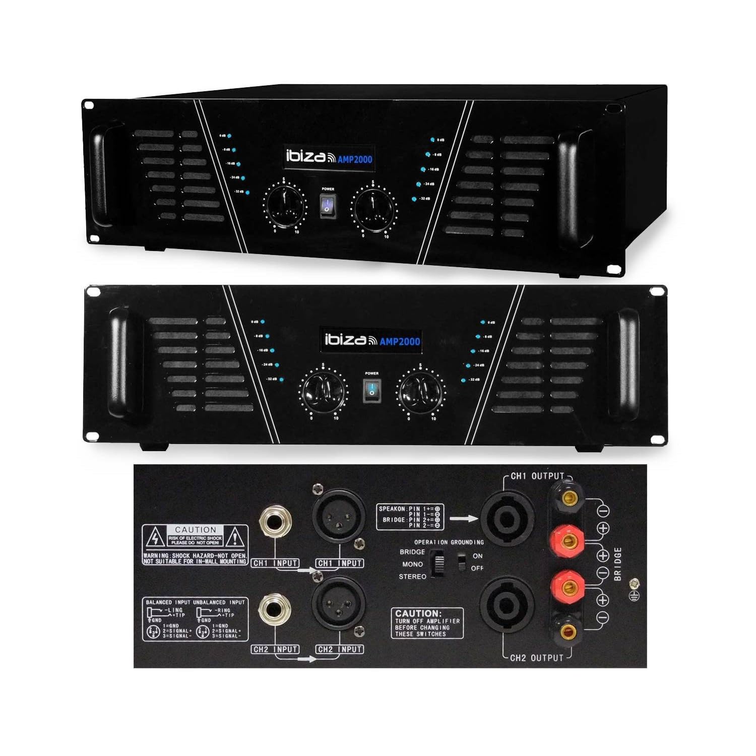 Ibiza AMP2000 Préampli Noir