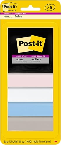 Post-it Notas sĂşper adhesivas, 3 x 3 pulgadas, colecciĂłn Simply Serene, 5 blocs por paquete (3321-5SSNE) Post-it Notas sĂşper adhesivas, 3 x 3 pulgadas, colecciĂłn Simply Serene, 5 blocs por paquete (3321-5SSNE)