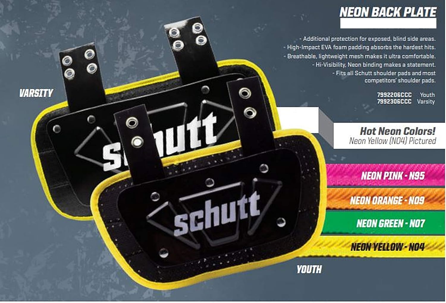Schutt Sports Football Backplate for Shoulder Pads : Sports & Outdoors