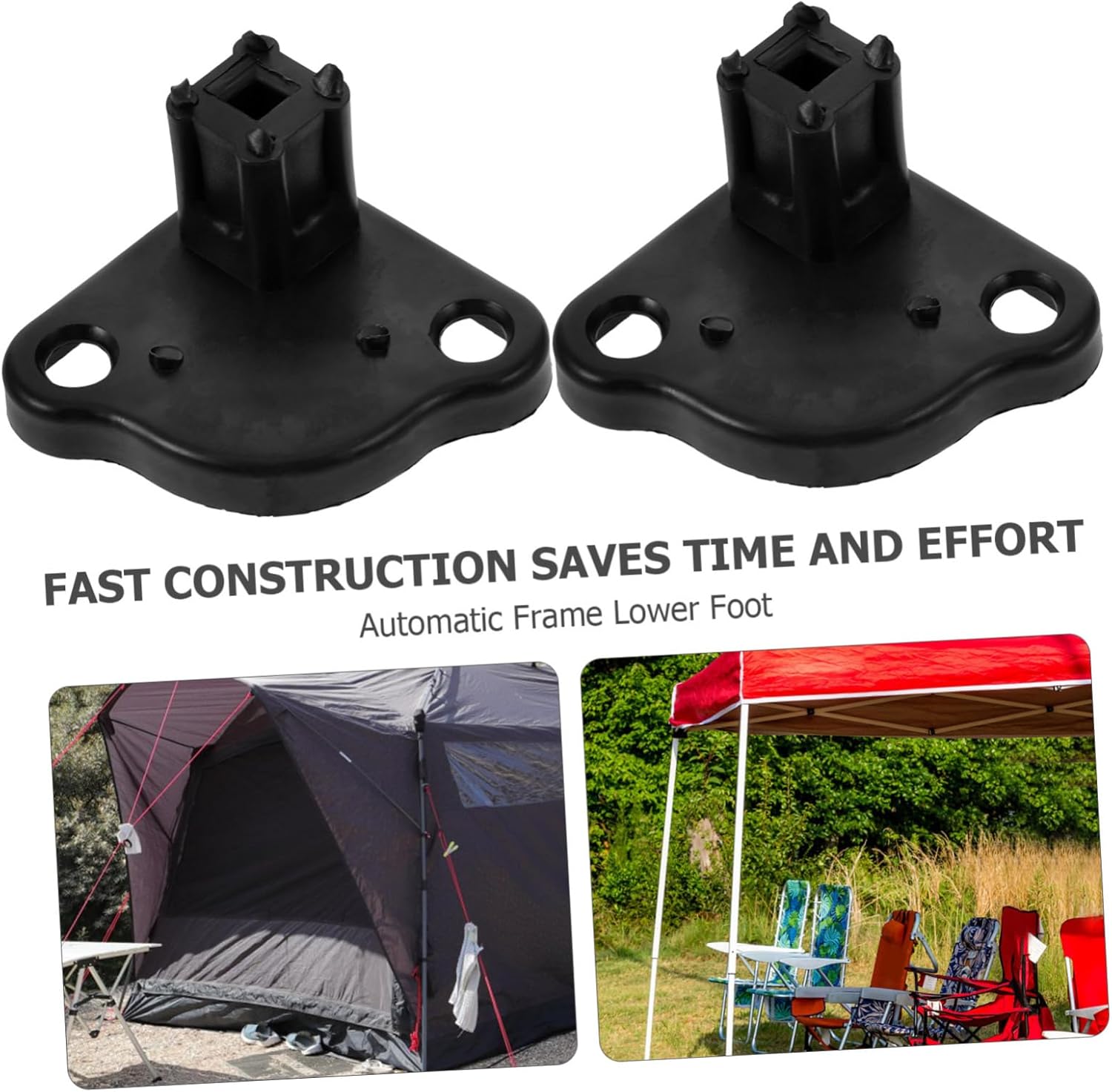 20pcs Rv Awning Bottom Bracket Foot Automatic Stabilizing Tent Connection Kit for Camping Splashproof Design for Outdoor Use Easy Installation Bracket for Umbrellas and Tents