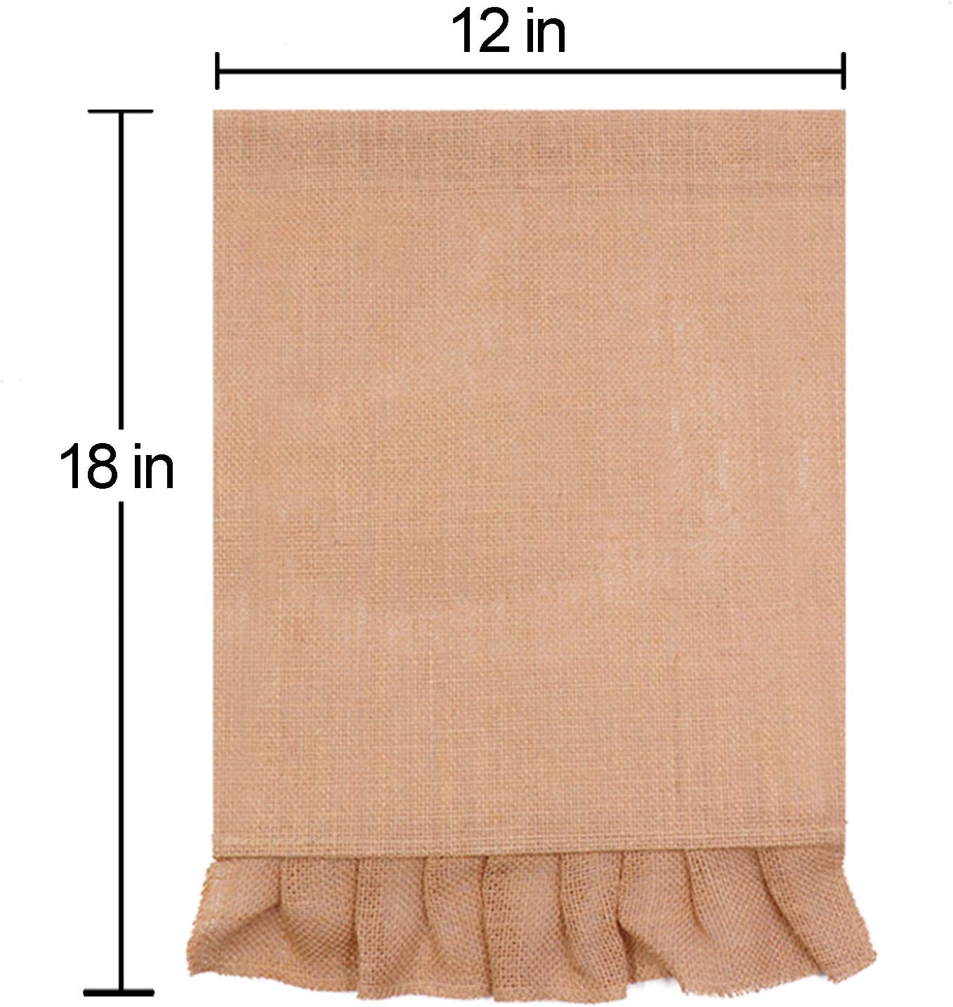 HiGift 4 Pack Blank Burlap Garden Flag for Vinyl Yard Flag Blank, Personalized DIY Fall Yard Flag for Patio Garden Yard Outdoor Fall Thanksgiving Christmas Halloween Decorations