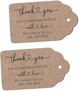 Thank You for Celebrating with Us on our Special Day- Wedding Thank You Tag- Bridal Shower Tags- Baby Shower Tags- Wedding Favor Tags