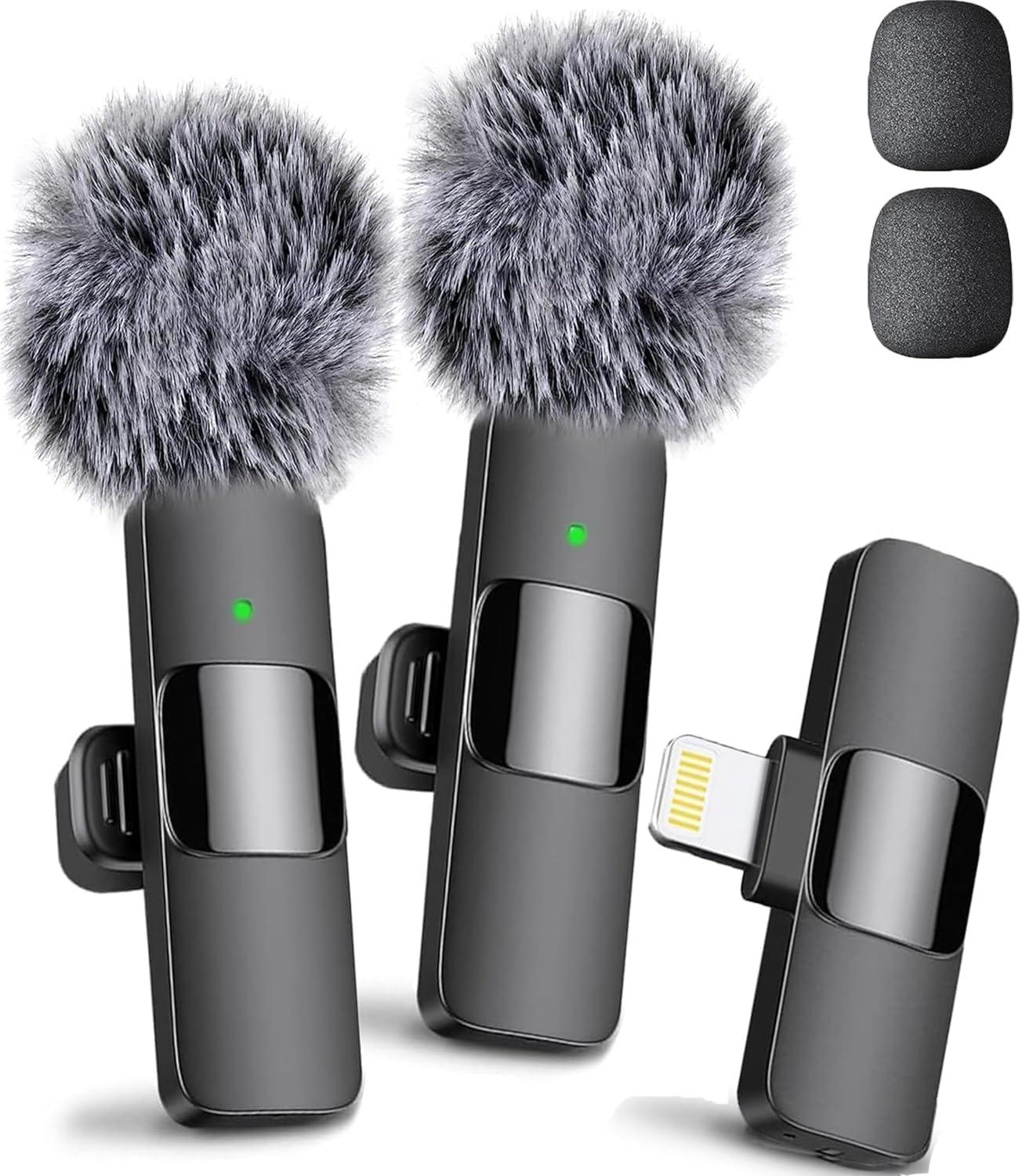 Mini Mic Pro Lavalier Microphone, Wireless Microphone for iPhone/iPad, Video Recording, Game Live Streaming, Interviews, YouTube, TikTok, Vlog (for iPhone 14 and Below)