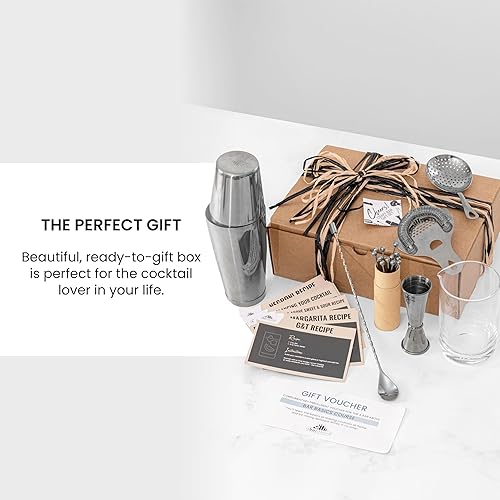 Miniatura 5 de A Bar Above Juego de regalo de 22 piezas y tarjeta de curso de Barmending Basics accesorios de bar profesionales para aprender a hacer cócteles en