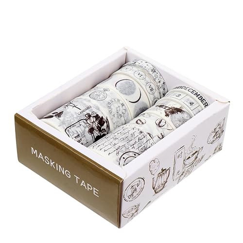 HEALEEP 20 rollos de cinta adhesiva washi cinta adhesiva de cuentas de mano de cinta washi para manualidades, cinta washi adhesiva japonesa washi