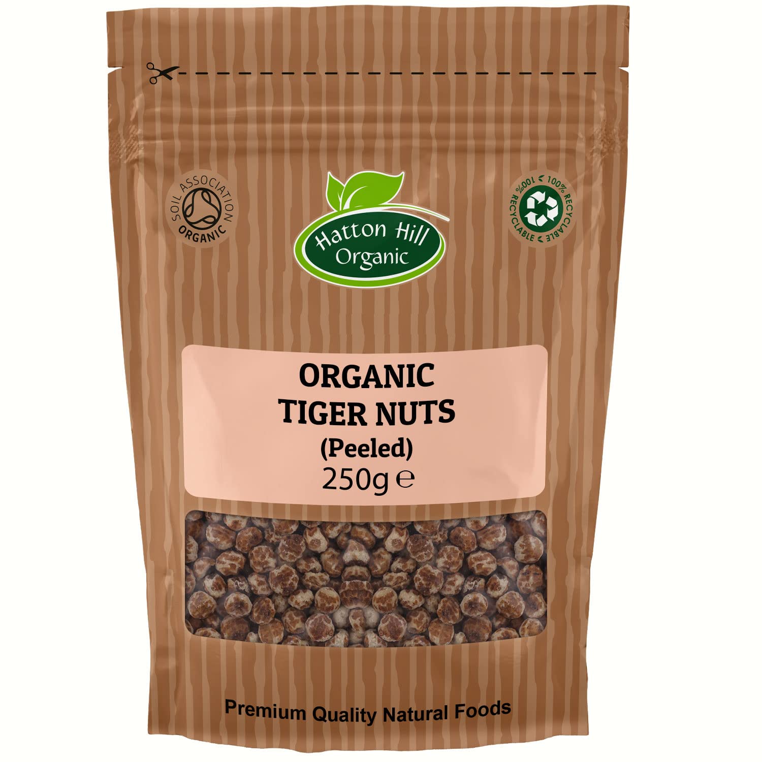 Organic Tiger Nuts (Peeled) 250g by Hatton Hill Organic - Free UK Delivery