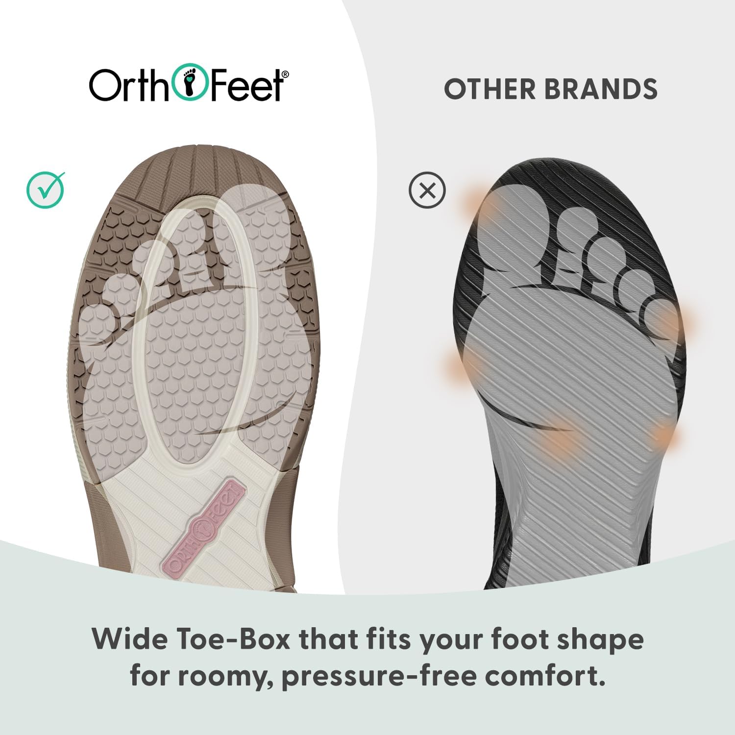 Orthofeet Women's Orthopedic Knit Coral Sneakers - Image 6