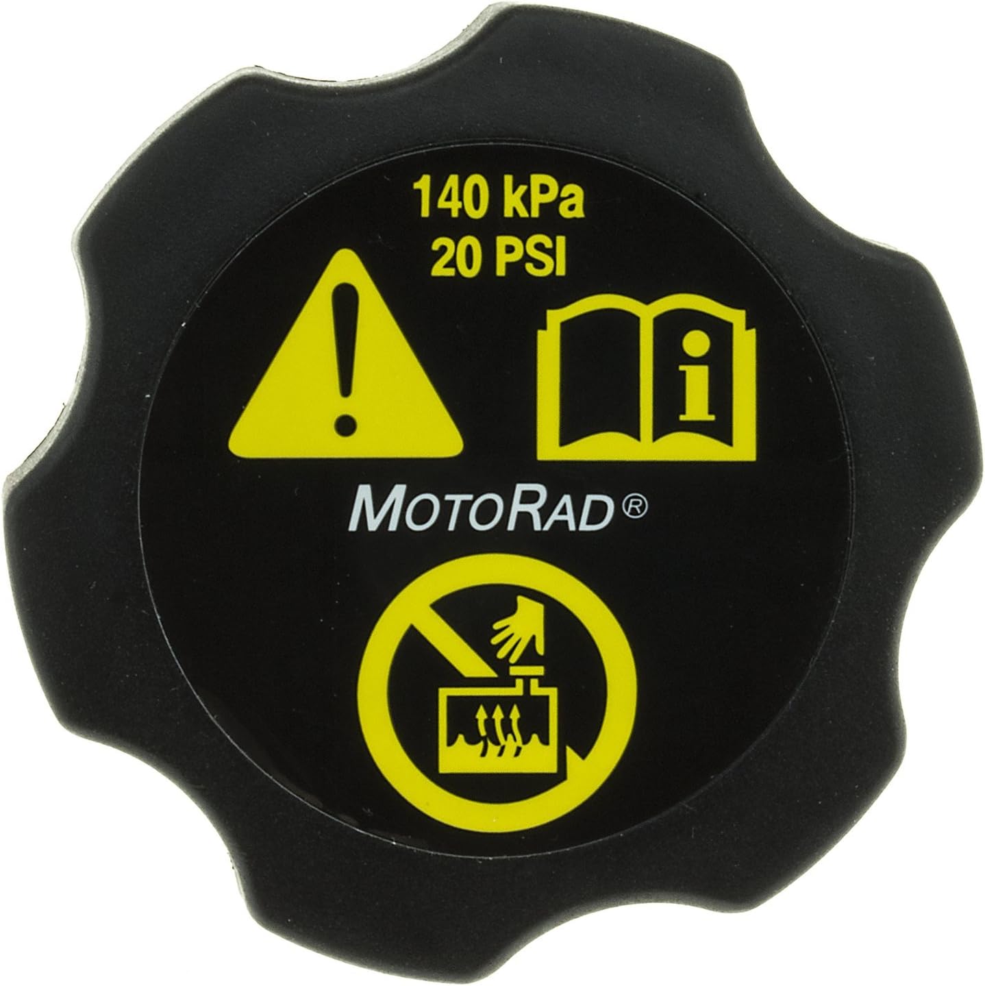 MotoRad T-62 Radiator Cap Engine Coolant Reservoir Cap Fits Chevy Silverado 1500 09–23 2500 HD 11–22 Equinox 18–23 Cruze 10–19 Malibu 13–21 Colorado 13–22 20838623 13502509 13502353 32021931 9202799